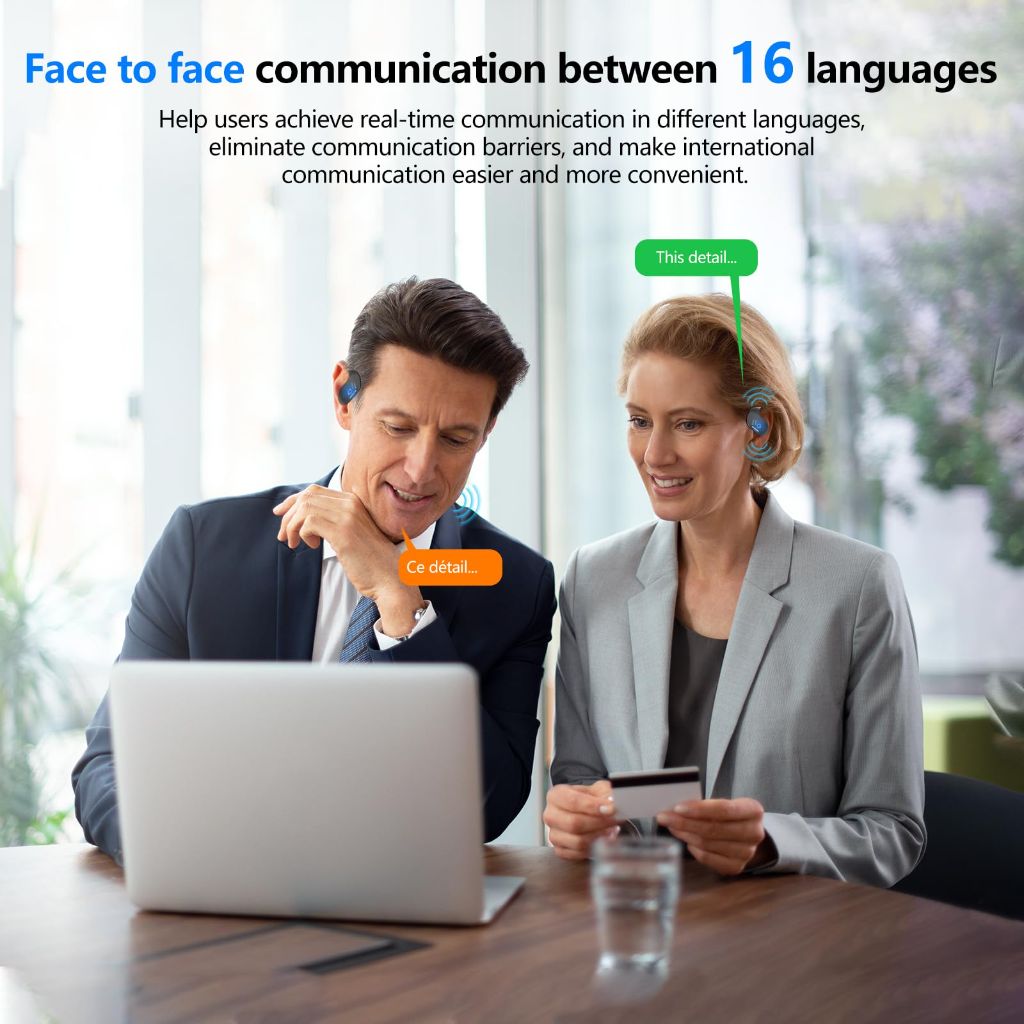 Hyundai Language Translator Earbuds - Black