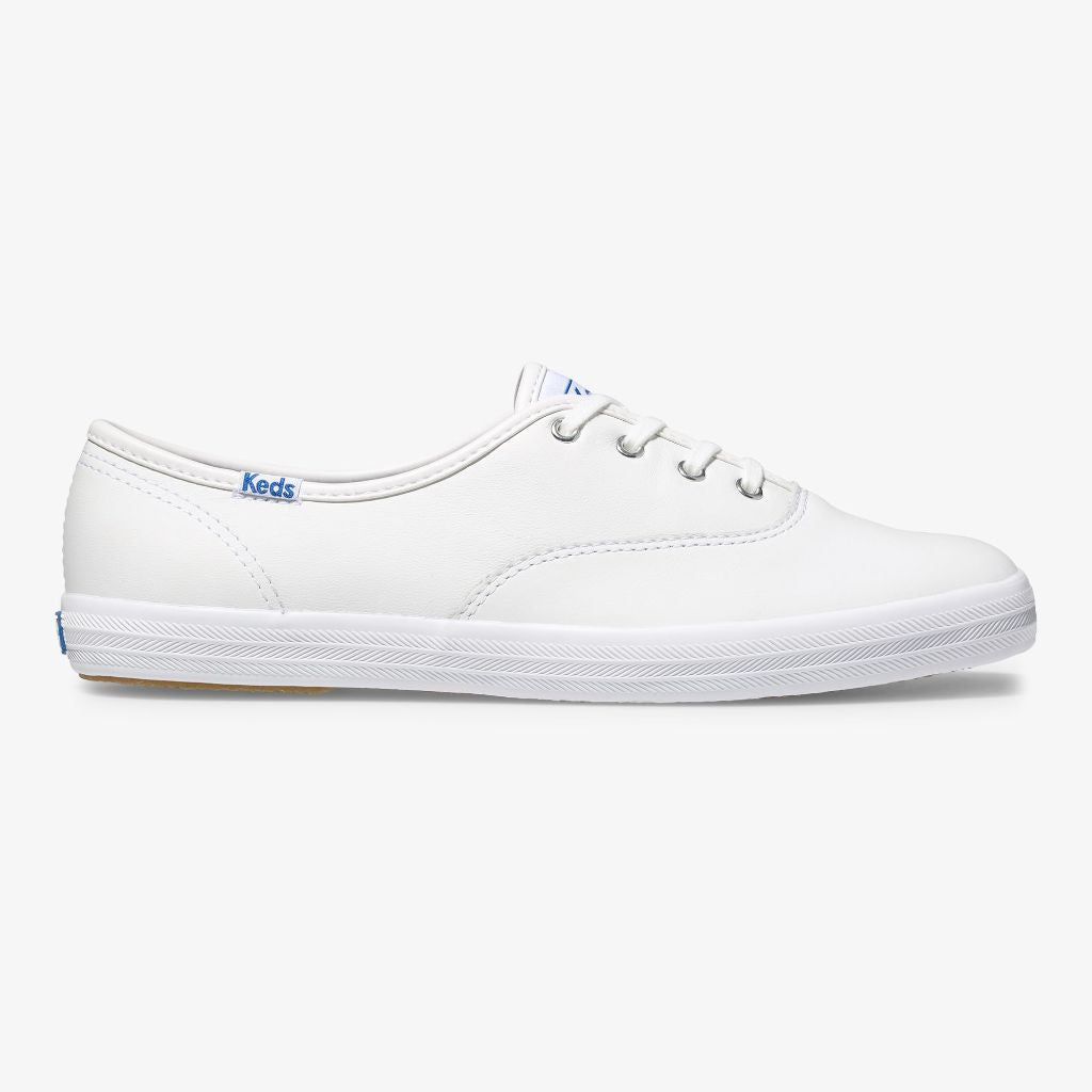 SZ 8.5, Keds Women's Champion Original Leather Lace-Up Sneaker | White Leather