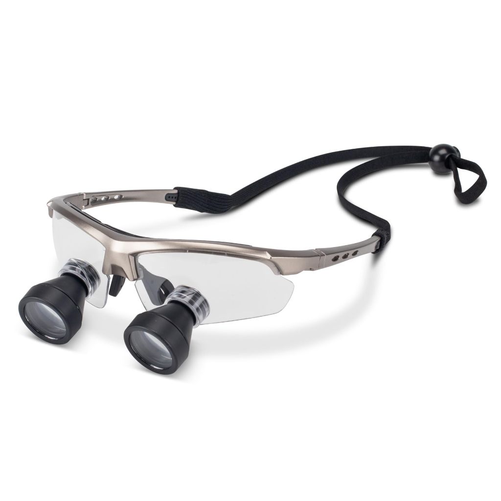 Practicon TTL Easy Size 3X Loupes Kit, Silver Frame