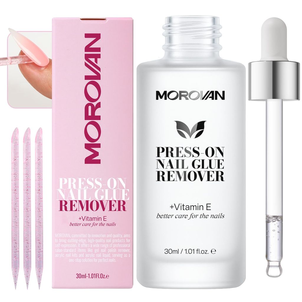 Morovan Press On Nail Glue Remover - 1 fl oz
