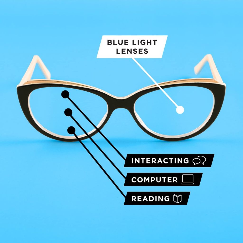 Foster Grant x Sofia Vergara - Rectangular Reading Glasses Alicia Blue Light