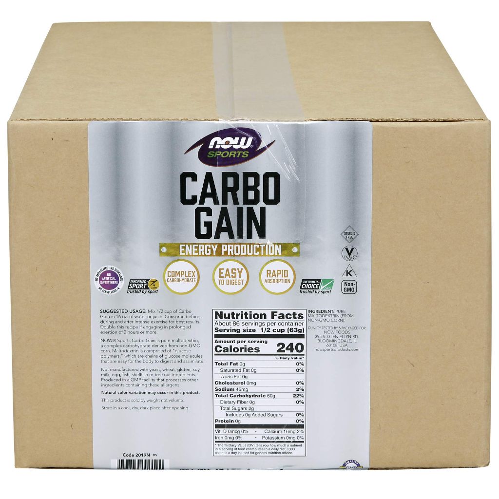 NOW Sports Carbo Gain, 12-Pound