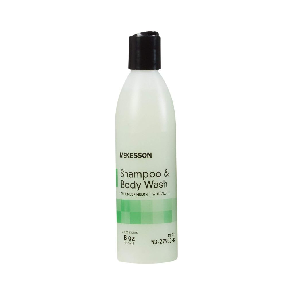 McKesson Body Wash and Shampoo with Aloe, Cucumber Melon Scent, 8 oz