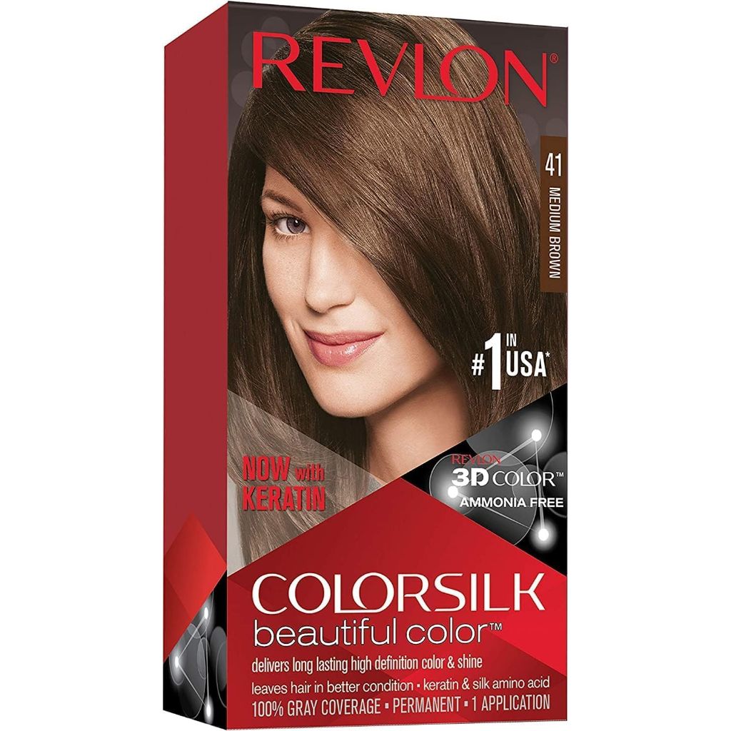 Permanent Hair Color by Revlon, 41 Medium Brown, 4.4 Oz (Pack of 1)