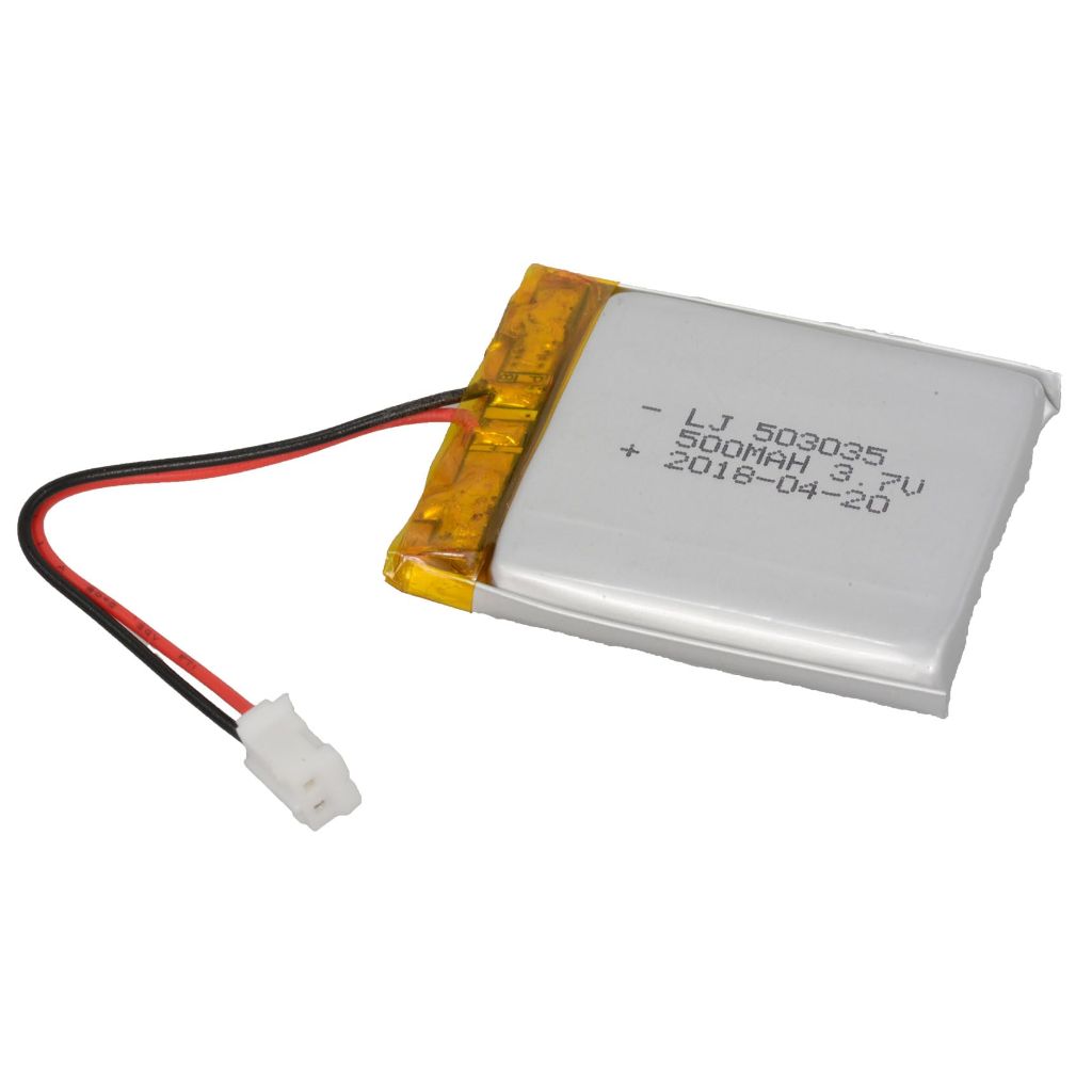 Jameco ReliaPro Lithium Ion Polymer Battery 3.7V 500mAh Rechargeable 2-pin JST-PH Connector (2mm Pitch)