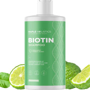 Woodsy Biotin Shampoo for Thinning Hair - Rosemary Bergamot Spruce & Tea Tree Oils - (16 Fl Oz)
