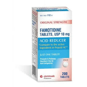 Glenmark Original Strength Famotidine Tablets 10mg Acid Reducer - 200 tablets