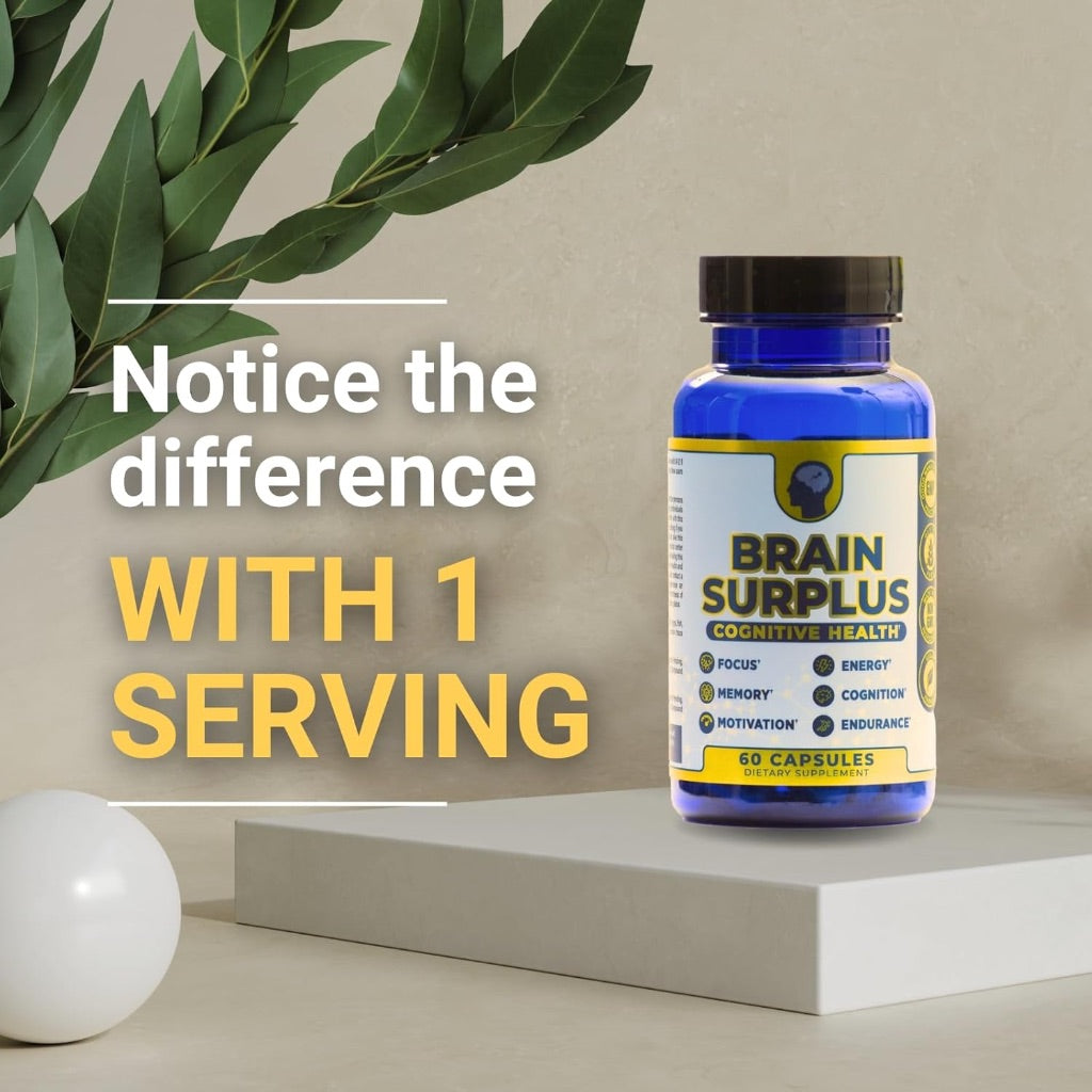 Nootropic Supplement for Memory, Focus, Energy: with Lions Mane, Ginkgo Biloba, Alpha GPC, Vitamin B12 - 60ct.