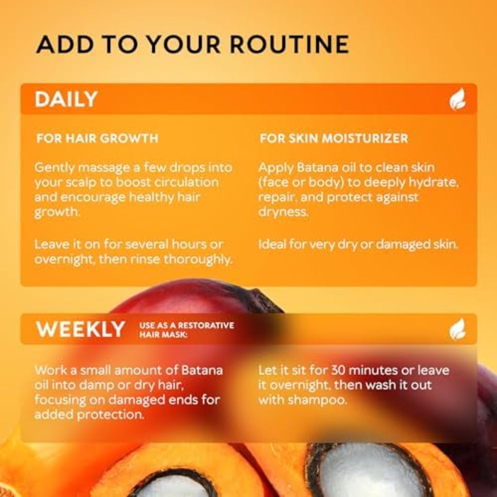 Batana Oil for Hair Growth & Skin 100% Raw Unrefined - 5.3 oz