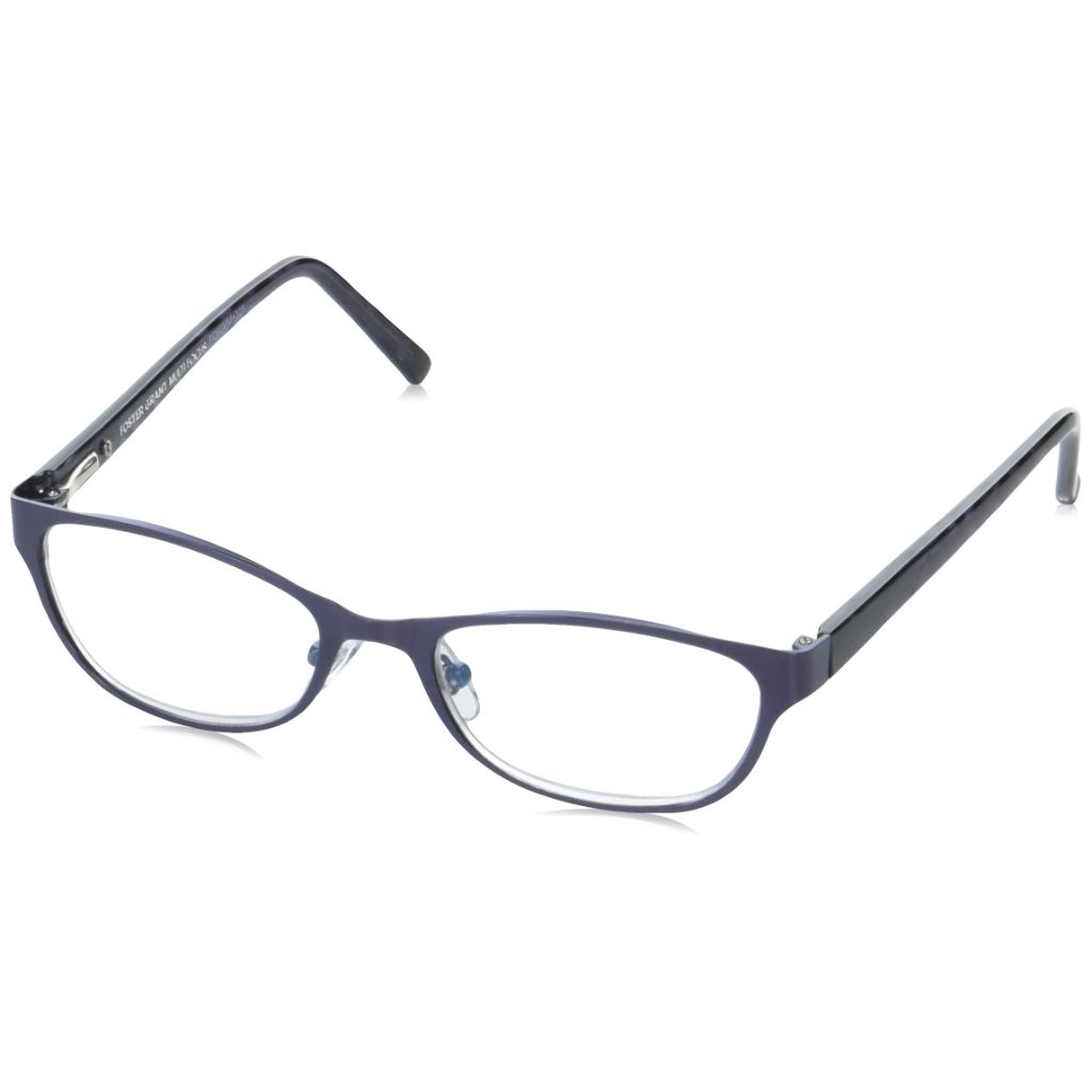 Foster Grant Charlsie Multifocus Reading Glasses, Satin Navy/Transparent, 1.75 x