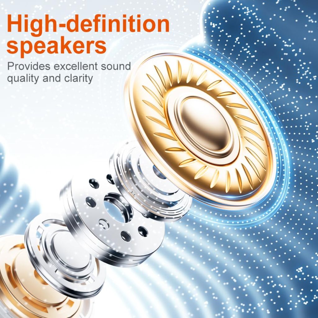Perisail Wired Earbuds with Microphone 3.5mm Wired Headphones, (White)