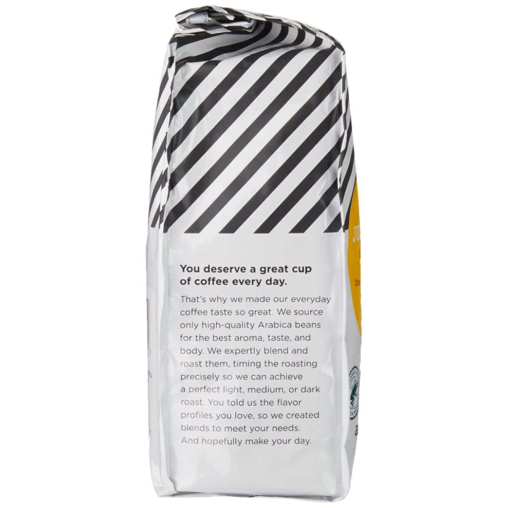 Amazon Fresh, Just Bright Whole Bean Coffee, Light Roast, 12 Oz