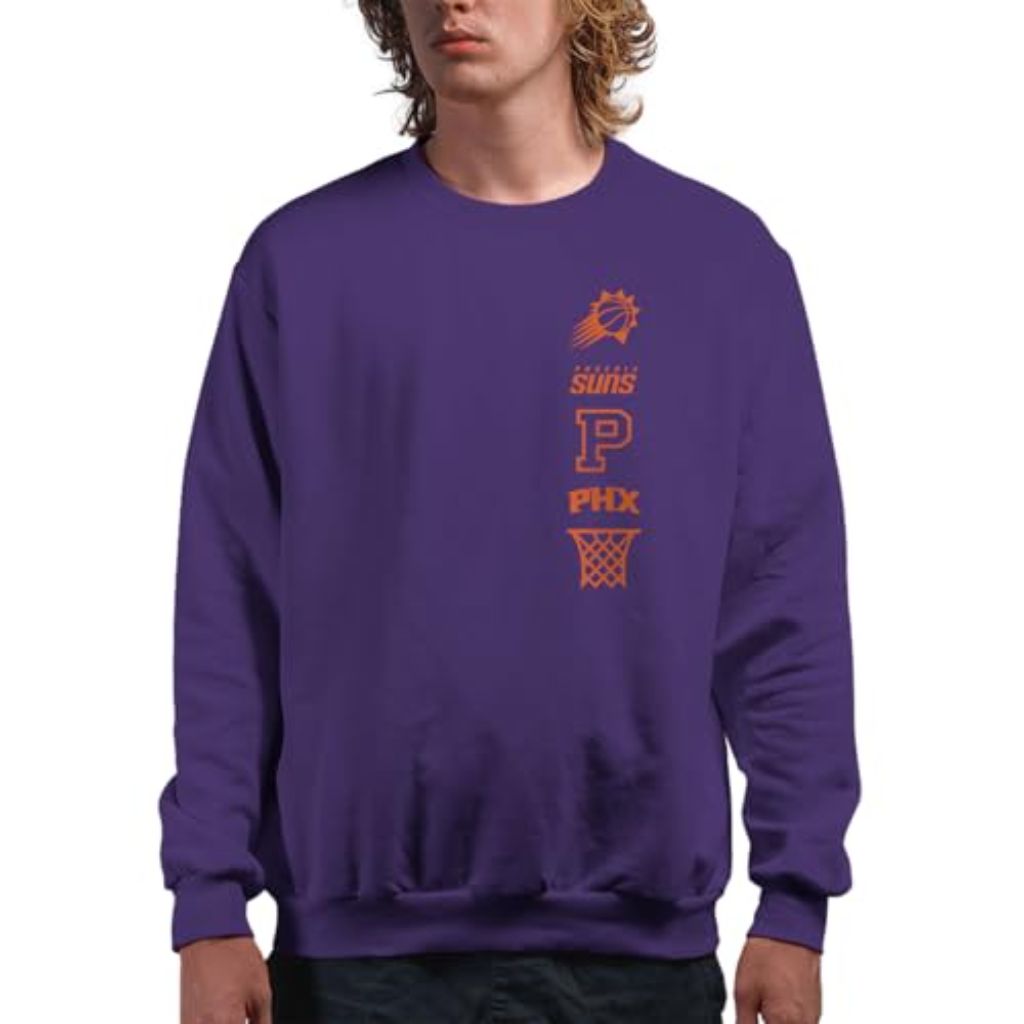 Phoenix Suns LC Stacked Logo - NBA Adult Crew Fleece for Men & Women