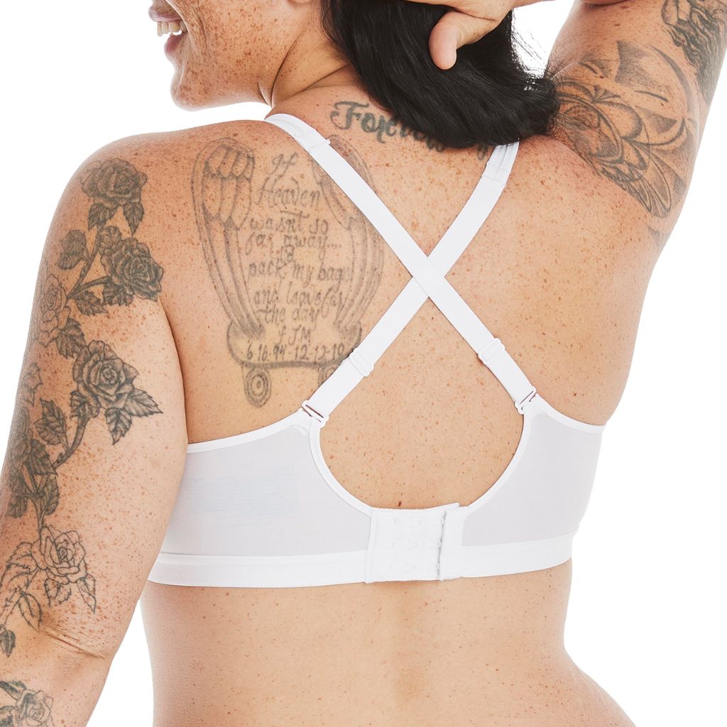 Hanes Women's X-Temp Foam Wirefree Bra, White, 3X