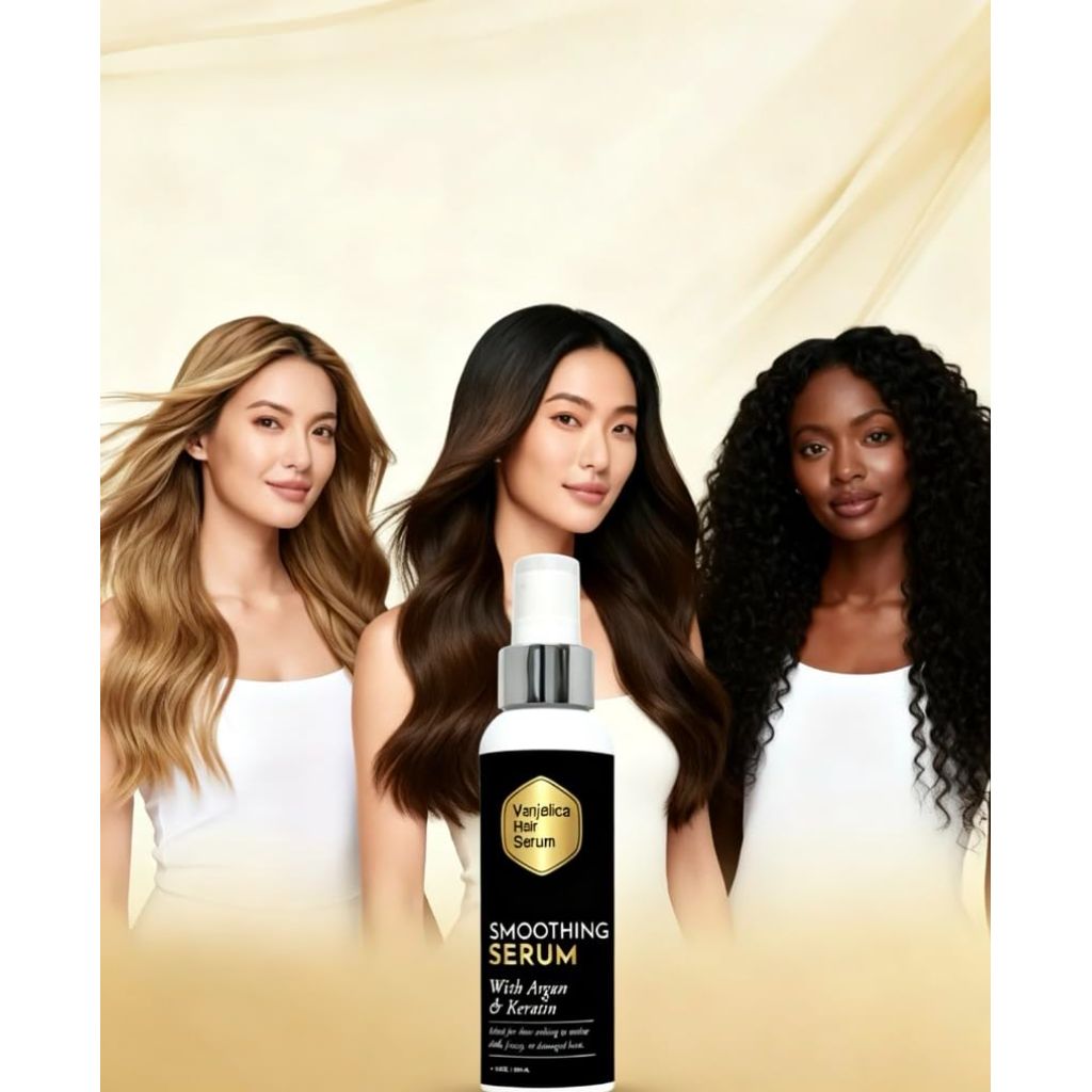 Vanjelica Hair Smoothing Serum w/Argan & Keratin - 4 fl. oz.