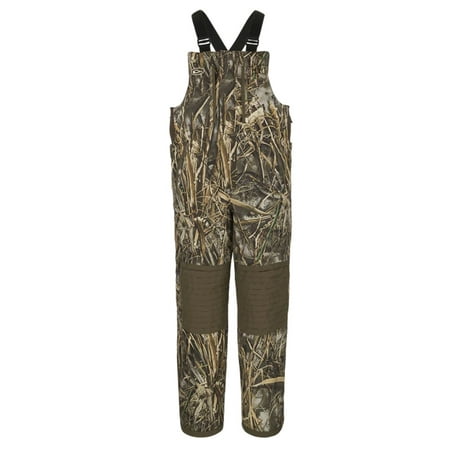 Drake Waterfowl Youth LST Reflex Insulated Bibs, Real Tree Max-7, Size 16 Youth