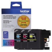 Brother LC101 Color Ink Cartridge Combo Pack - Cyan, Magenta, Yellow - 300 Page Yield