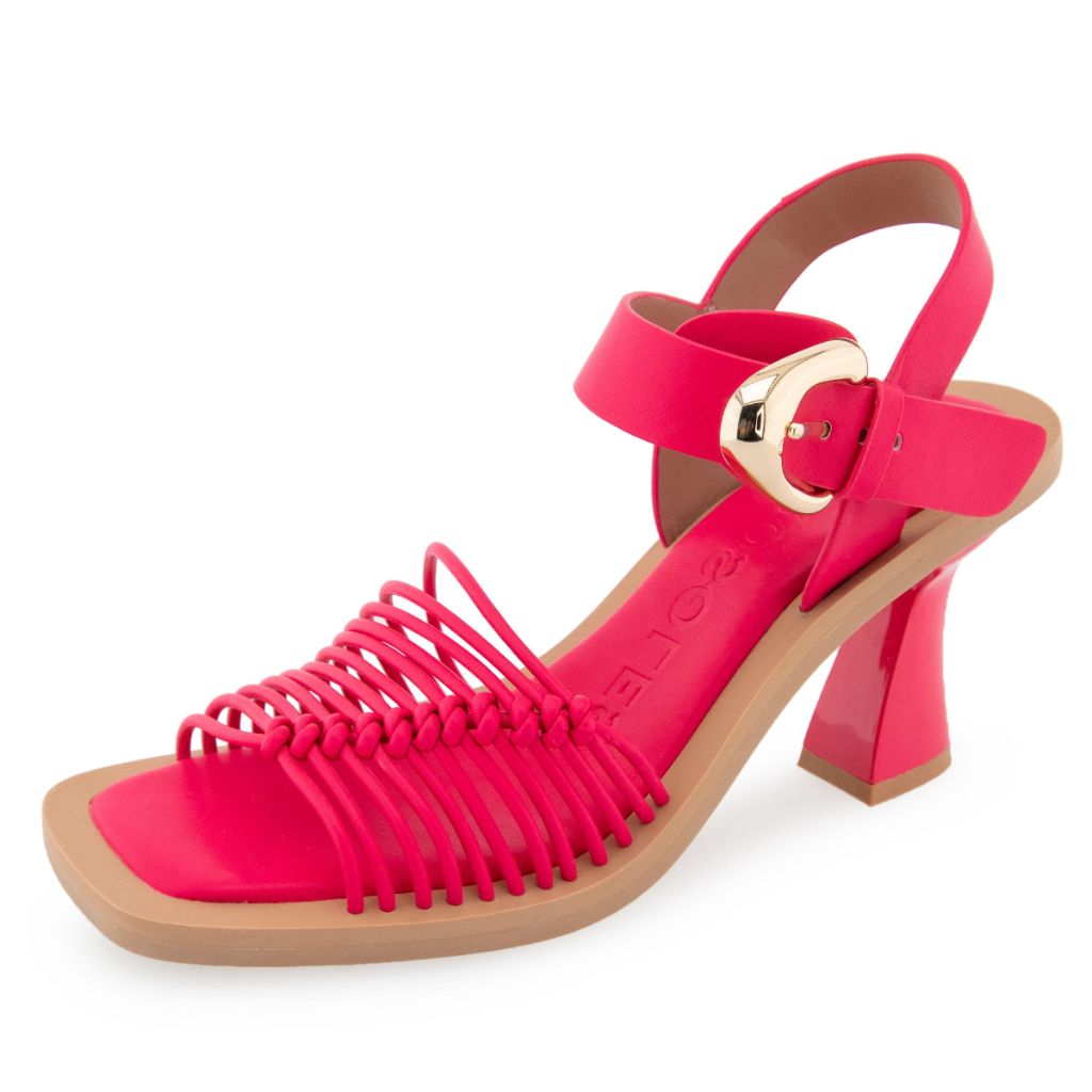 Aerosoles Women's CREW Spool Heeled Sandal, Virtual Pink PU, 8M