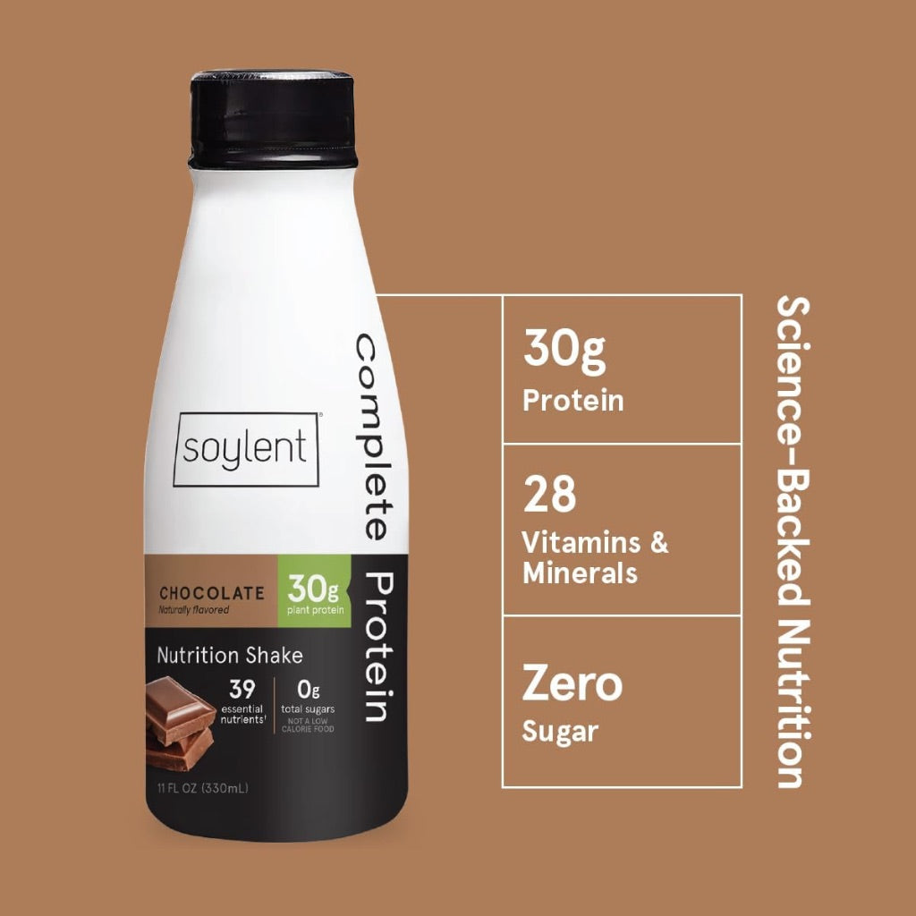 Soylent Plant-Based Complete Protein Shake - Chocolate, 11 fl. oz (12 Pack)