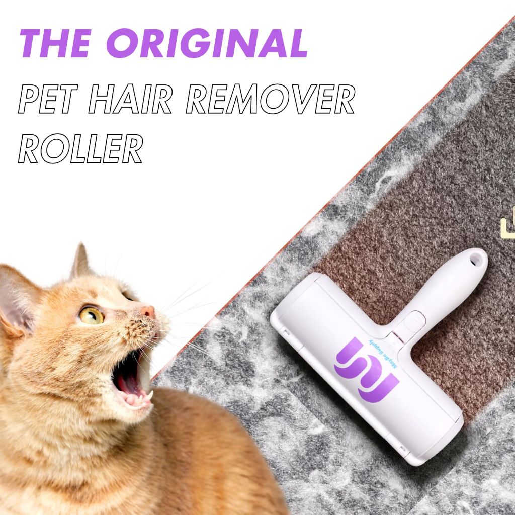 MayBe Supply Pet Hair Remover and Reusable Lint Roller - Portable, Multi-Surface Fur Removal Tool