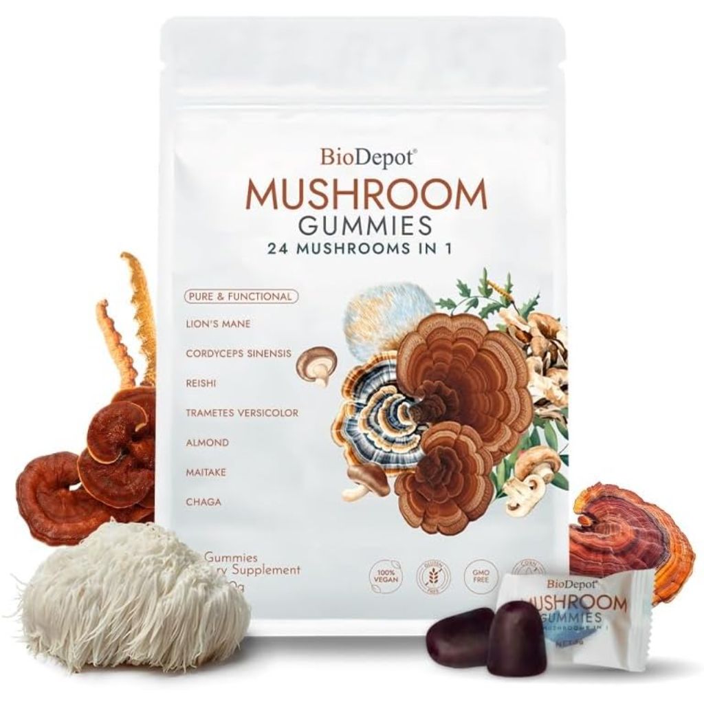 BioDepot Mushroom Gummies 24 Mushrooms in 1 - 60 Ct