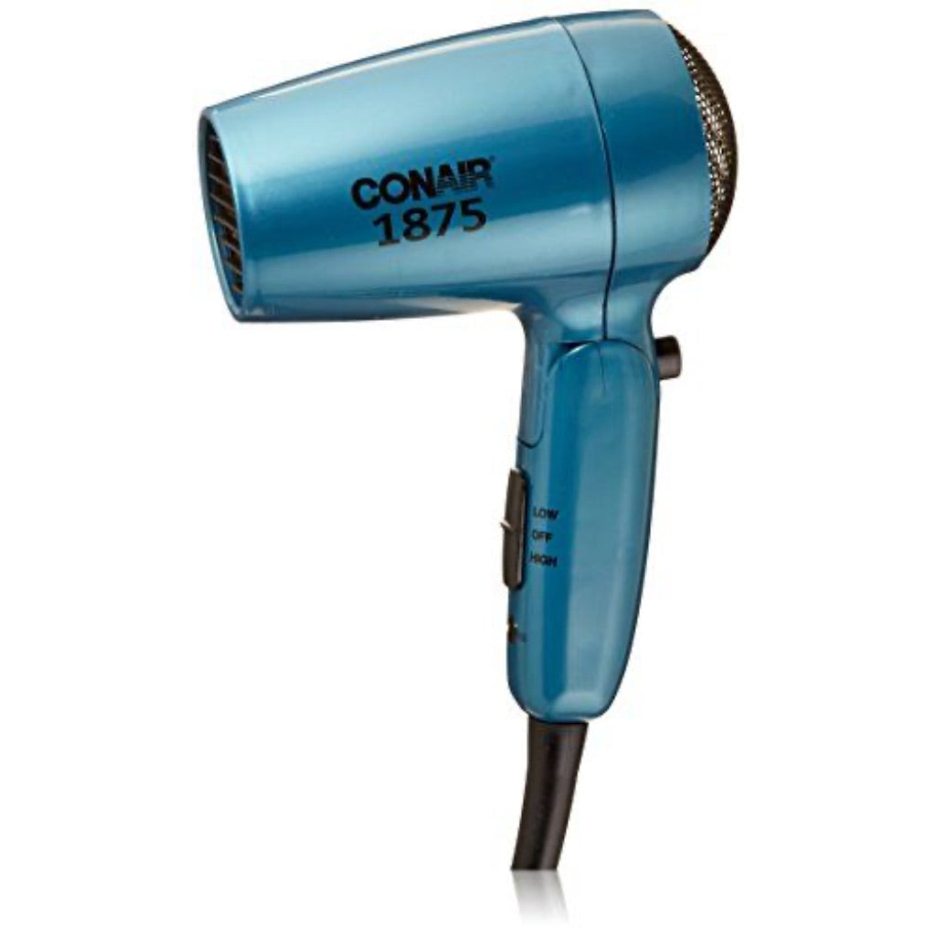 Conair 1875 Watt Folding Handle Compact Hair Dryer - Blue
