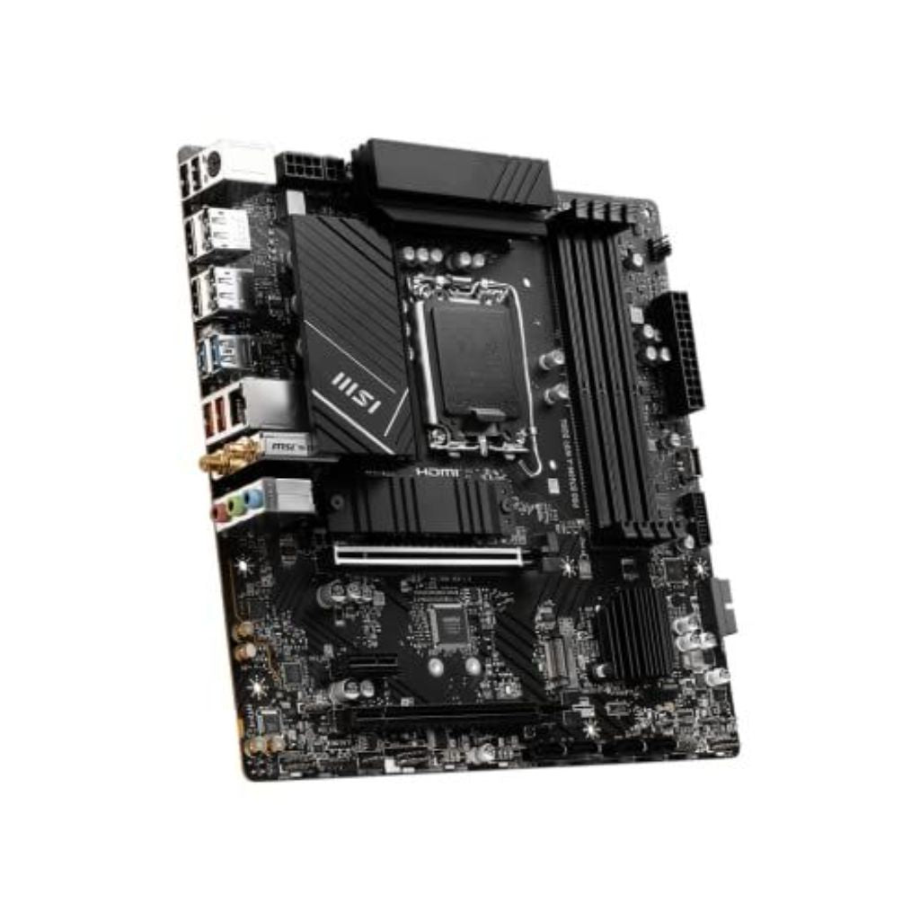MSI - PRO B760M-a WIFI DDR4 (Socket LGA 1700) Intel B760 MATX DDR4 Wi-Fi 6E Motherboard - Black