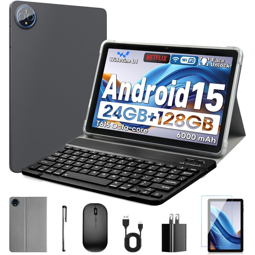 Aobante 10 Inch Tablet, Android 15 with 24GB RAM + 128GB ROM