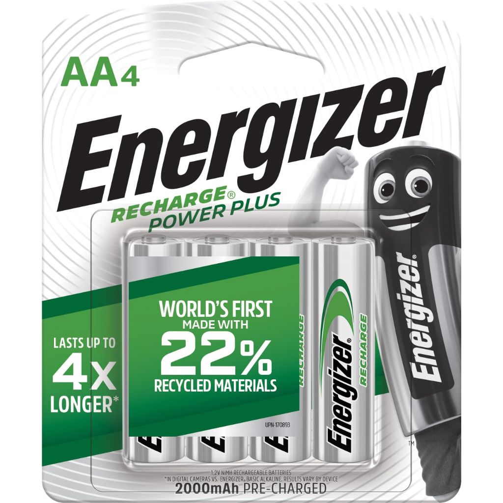 Energizer Rechargeable NiMH Battery AA 1.2 V Power+ 2000 mAh 4-Blister [EN-PWRPL2000B4]