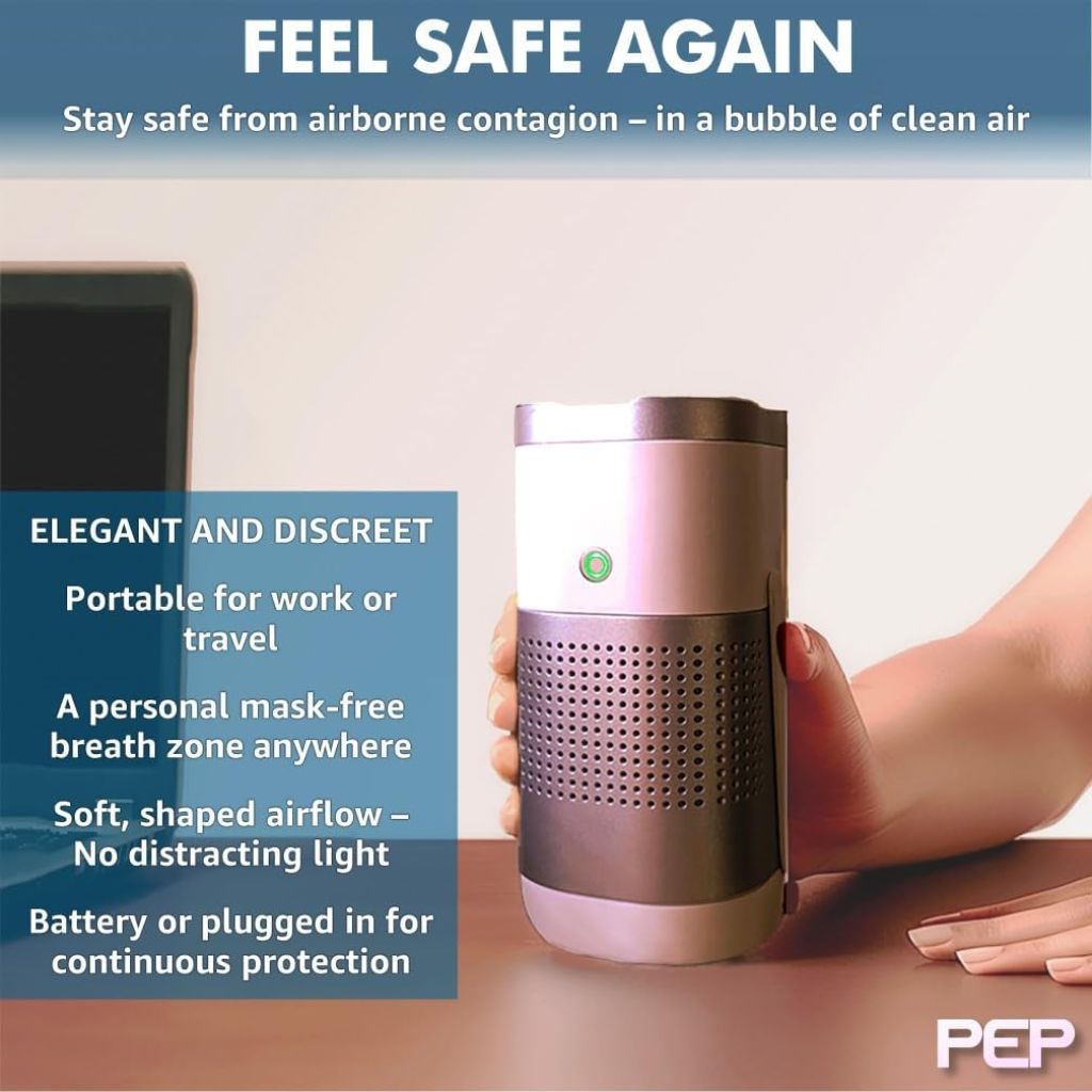 PEP SafeGlo Personal Environment Ultraviolet Air Purifier, Portable