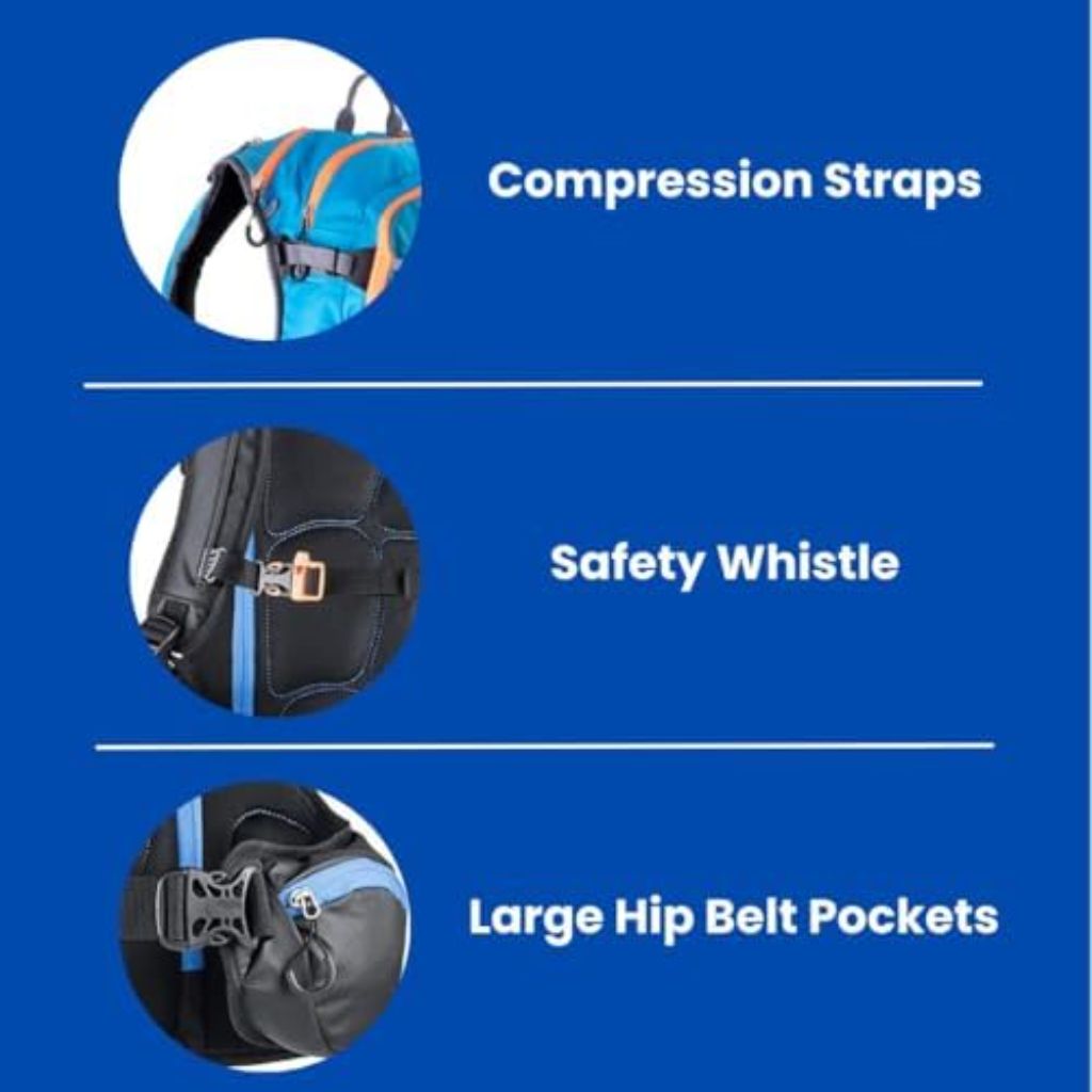 Core 22 Ski Backpack with Recco Reflector and Back Protector - Dark Night/Blue