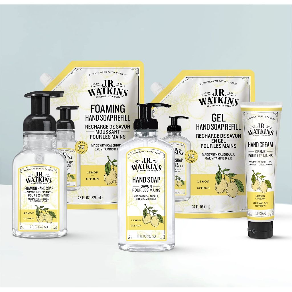 J.R. Watkins Foaming Hand Soap with Pump Dispenser, 9 fl oz, 3 Pack