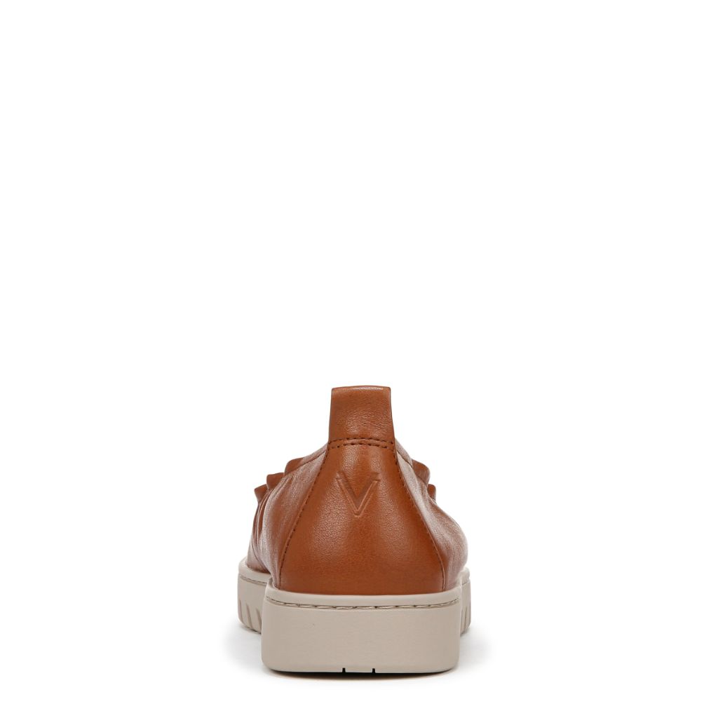 Vionic Womens Uptown Ballet Ballet Flat Tan Leather 9.5 M