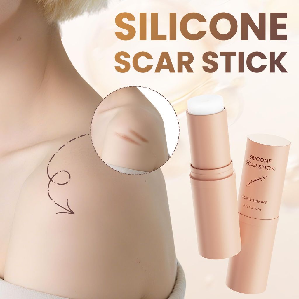 Scar Solutions Silicone Scar Stick, 60% Silicone for Face and Body (2pcs) - 5.7g