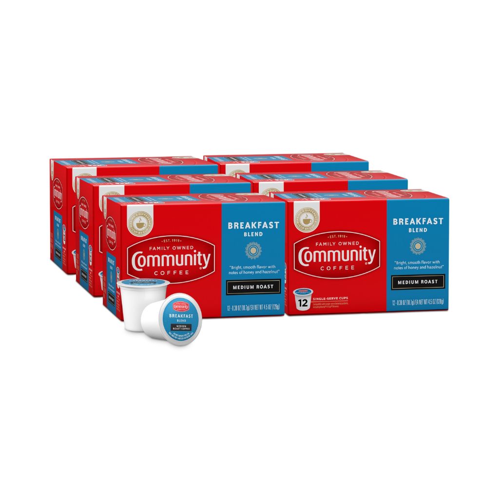 Community Coffee Breakfast Blend Medium Roast Keurig K-Cup Coffee Pods, 12ct