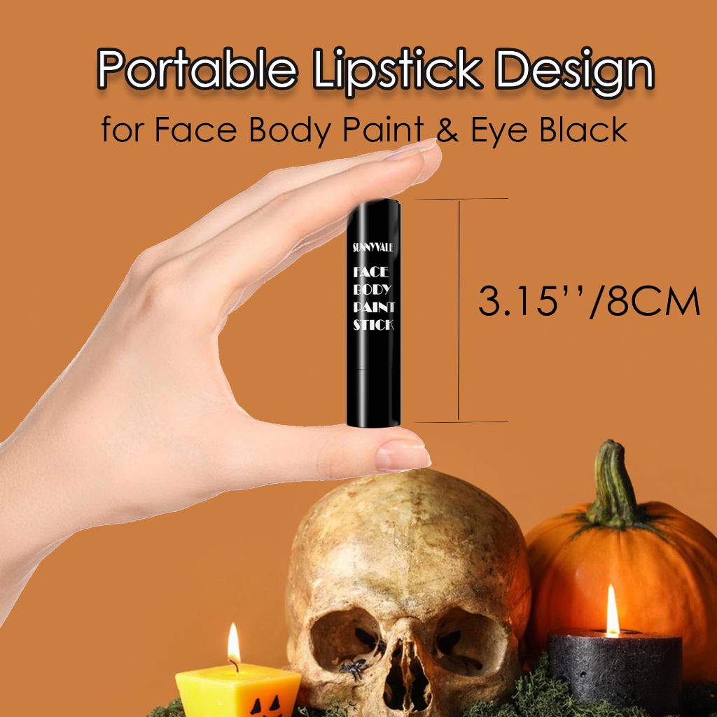 SUNNYVALE Halloween Clown White Face Body Paint Stick Cream