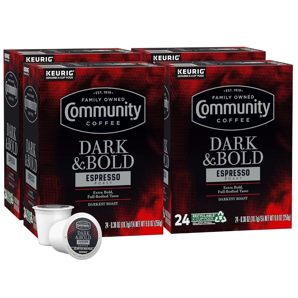 Community Coffee Dark & Bold Espresso Roast Keurig K-Cup Coffee Pods - 96 Count
