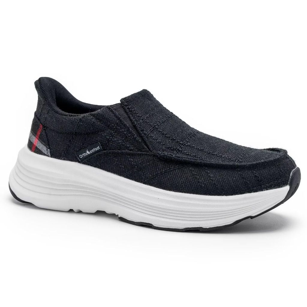 SZ 6, Women's Orthopedic Slip On Shoes - Black