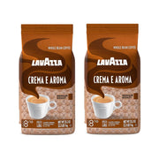 Lavazza Crema e Aroma Medium Roast Whole Bean Coffee, 2.2 lb. Bag (2 Pack)