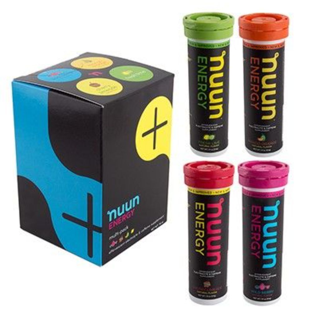 Nuun Sport +Caffeine Electrolyte Tablets for Proactive Hydration  Mixed Flavor  4 - 10 Count Tubes