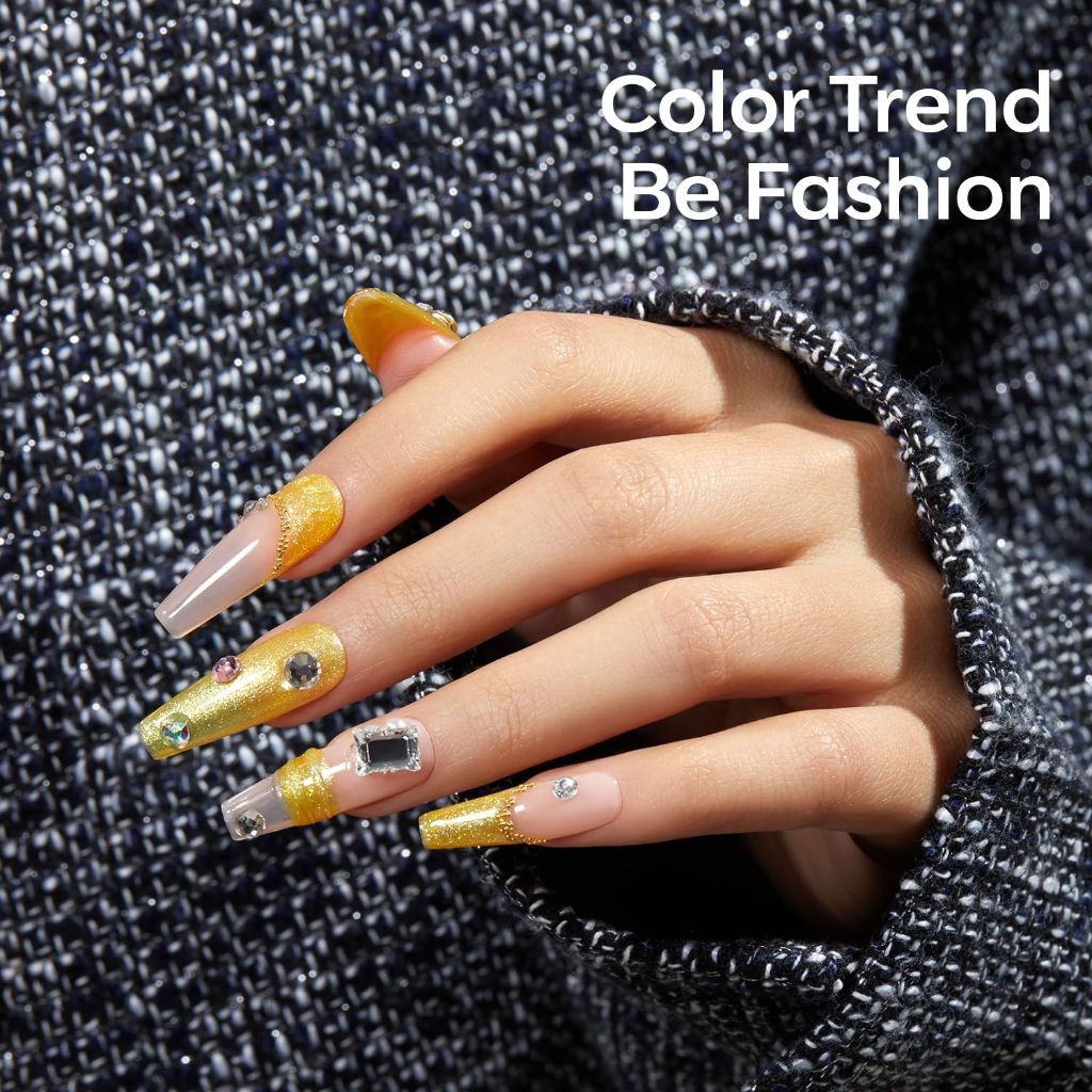modelones Glitter Soak-Off UV Gel Polish - Golden Glint, #2571