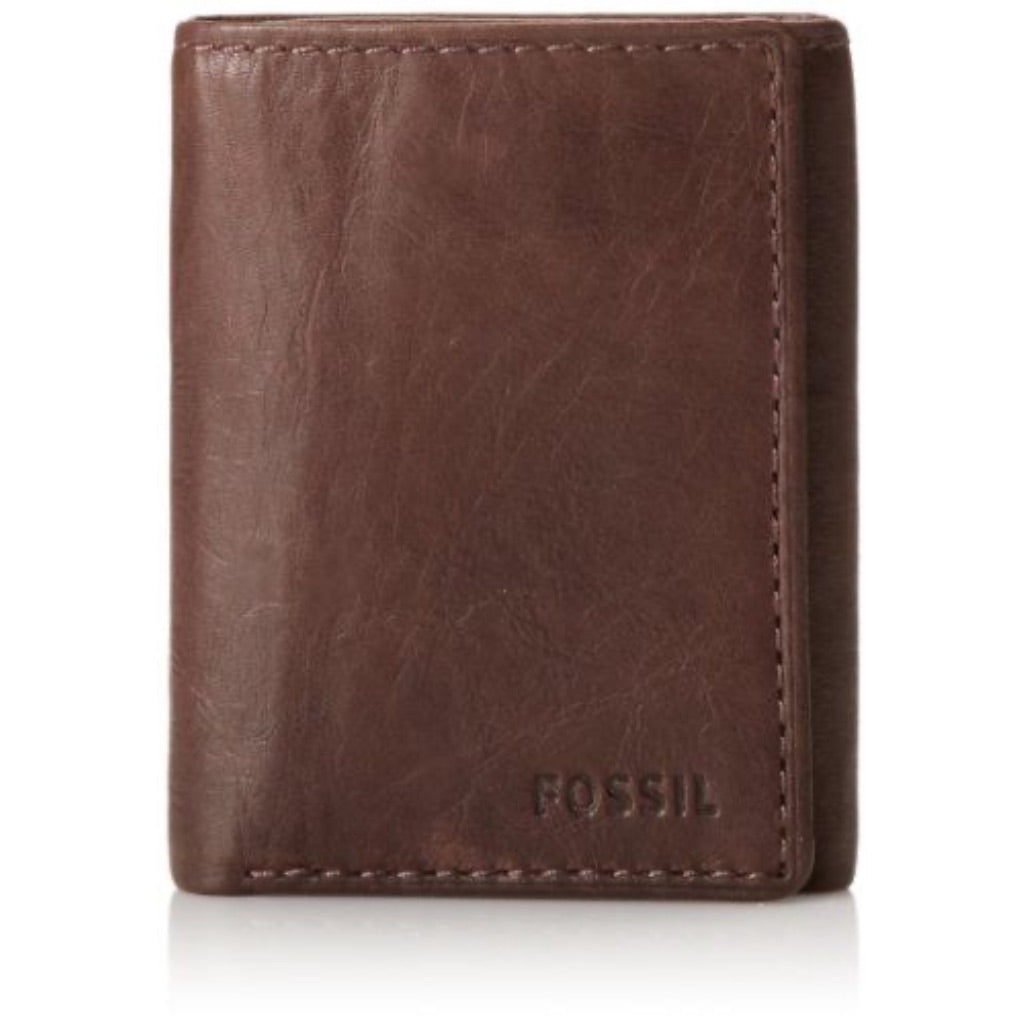 Fossil Men's Leather Trifold Wallet - Ingram Brown
