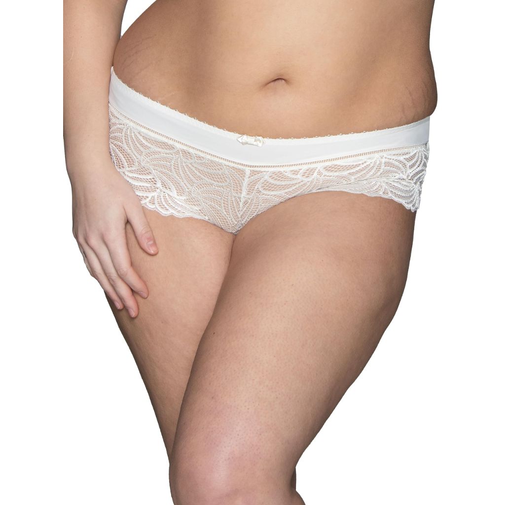 Vanity Fair Women's Flattering Lace Panties: Lightweight & Silky with Superior Stretch, Softest Ivory, Size: 11