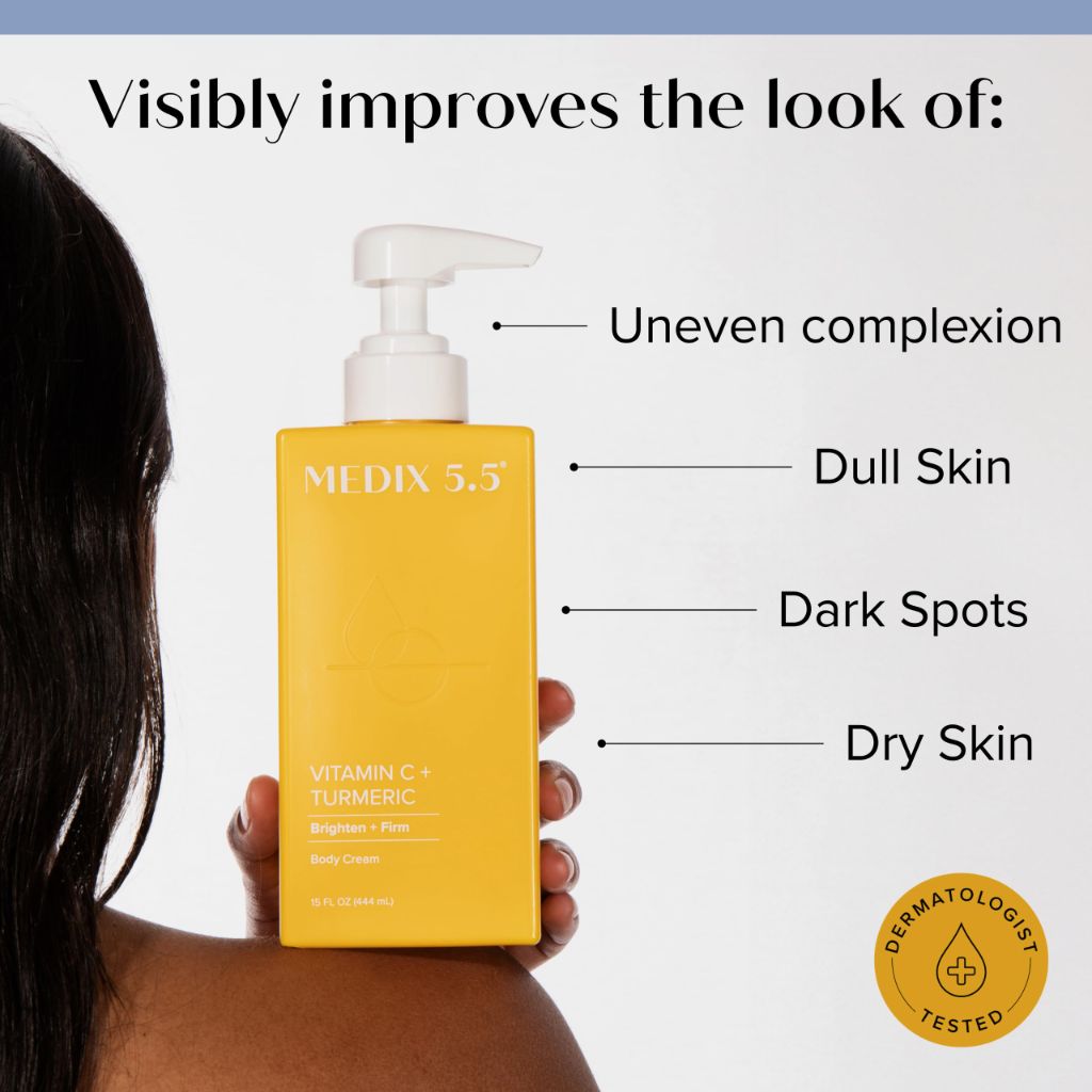 MEDIX Vitamin C Cream + Niacinamide Brightening Body Lotion | 15 Fl Oz