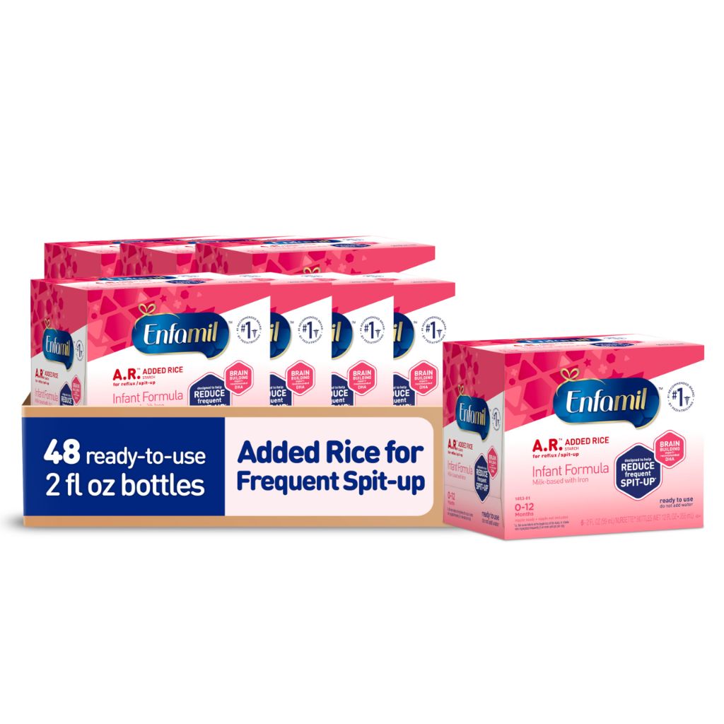 Enfamil A.R. Ready to Feed Baby Formula |  2 Fl Oz | 48 Count (Package May Vary)