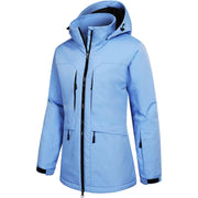 GEMYSE Women's Ski Jacket Waterproof Winter Snow Coat Warm Hooded Windbreaker Snowboarding Windproof Rain Jacket
