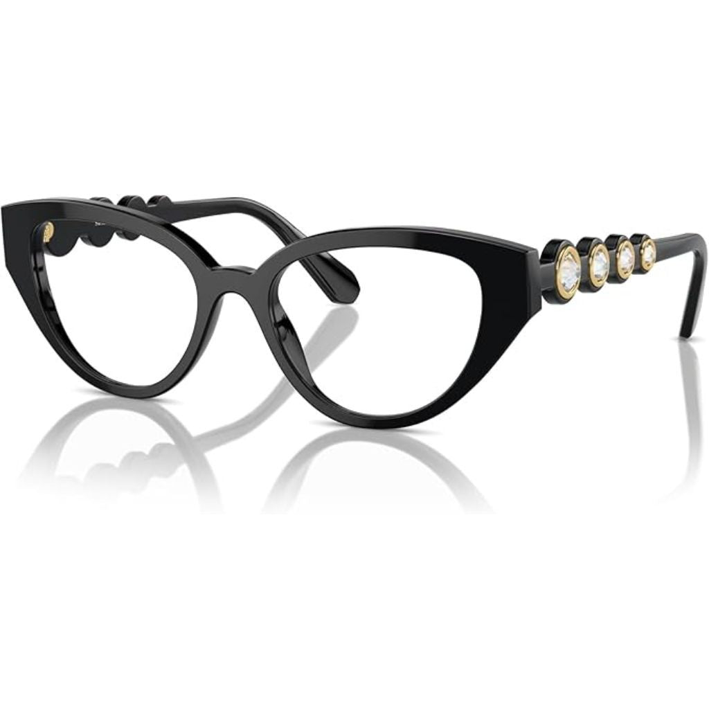 Swarovski Women's Sk2024 1002 Donna Cat Eyewear Frames - Black, 52mm