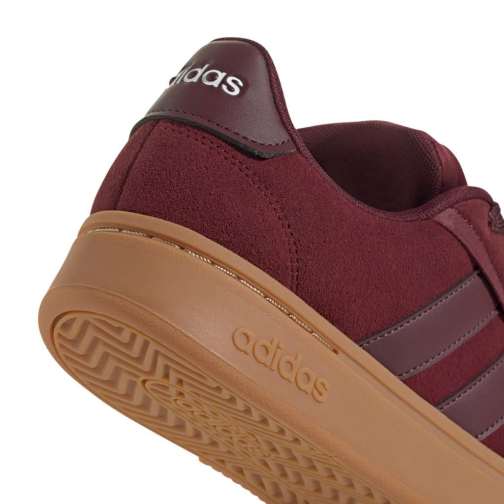 Adidas Men's Grand Court Alpha Sneakers - Shadow Red/Aurora Ruby/Gum, Size 4