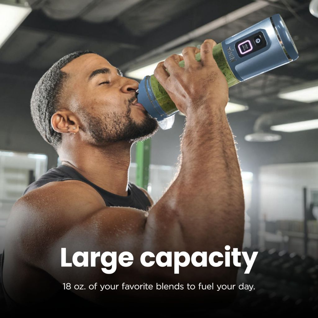 Ninja BC151NV Blast Portable Blender, Cordless, 18oz.  Denim Blue