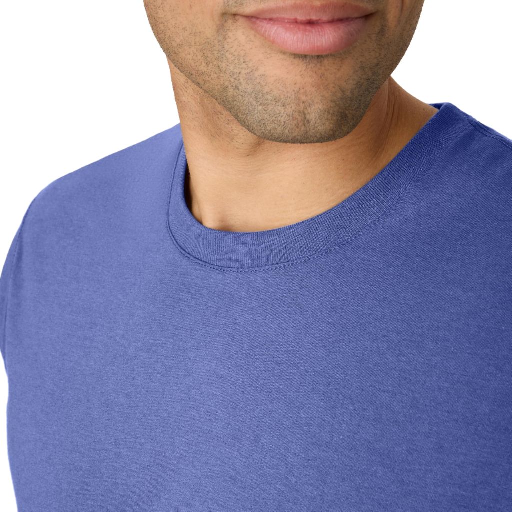 Hanes Comfort Blend Originals Lightweight, Crewneck T-Shirts for Men, Royal Tri-blend, 2XT